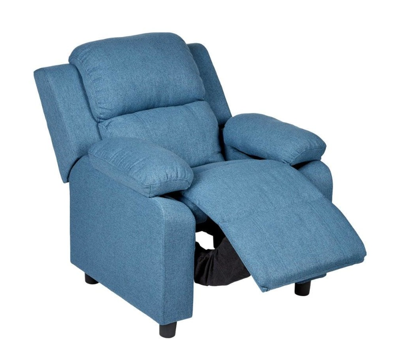 Erika Blue Kids Recliner Sofa Chair