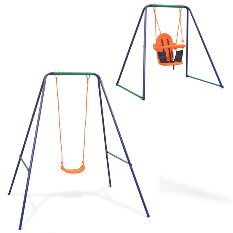 2-in-1 Kids Outdoor Swing Set Play Centre | Toddler Fun and Playtime