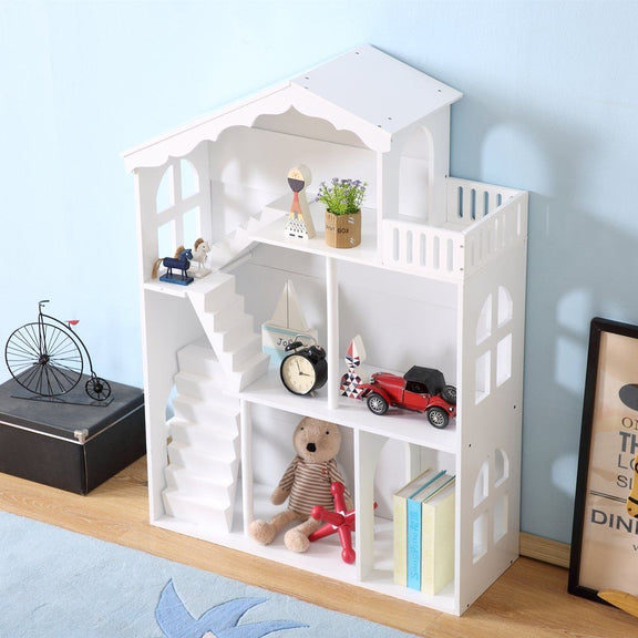 White Dollhouse Bookcase