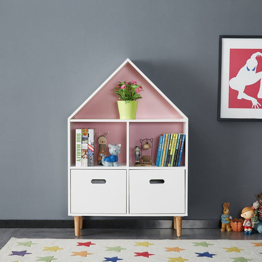 White Ivy Low Kids Bookcase & Storage Unit