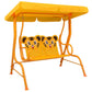 Kids Swing Bench - Yellow Fabric 115x75x110 cm | Outdoor Fun and Relaxation