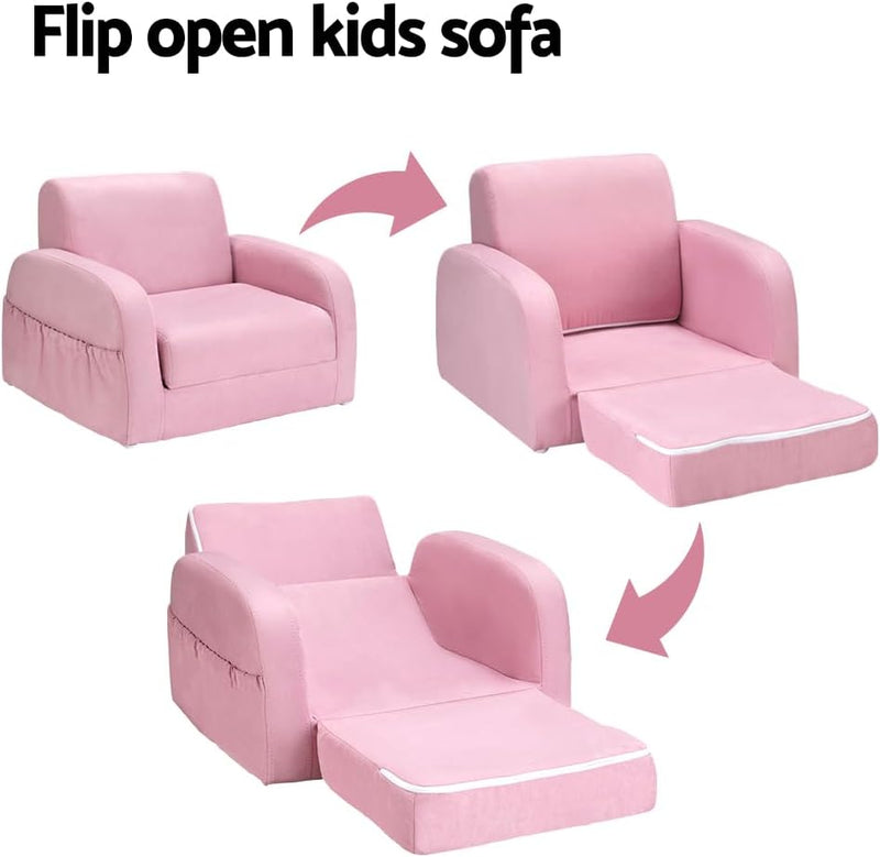 Keezi Kids Sofa 2-Seater Pink