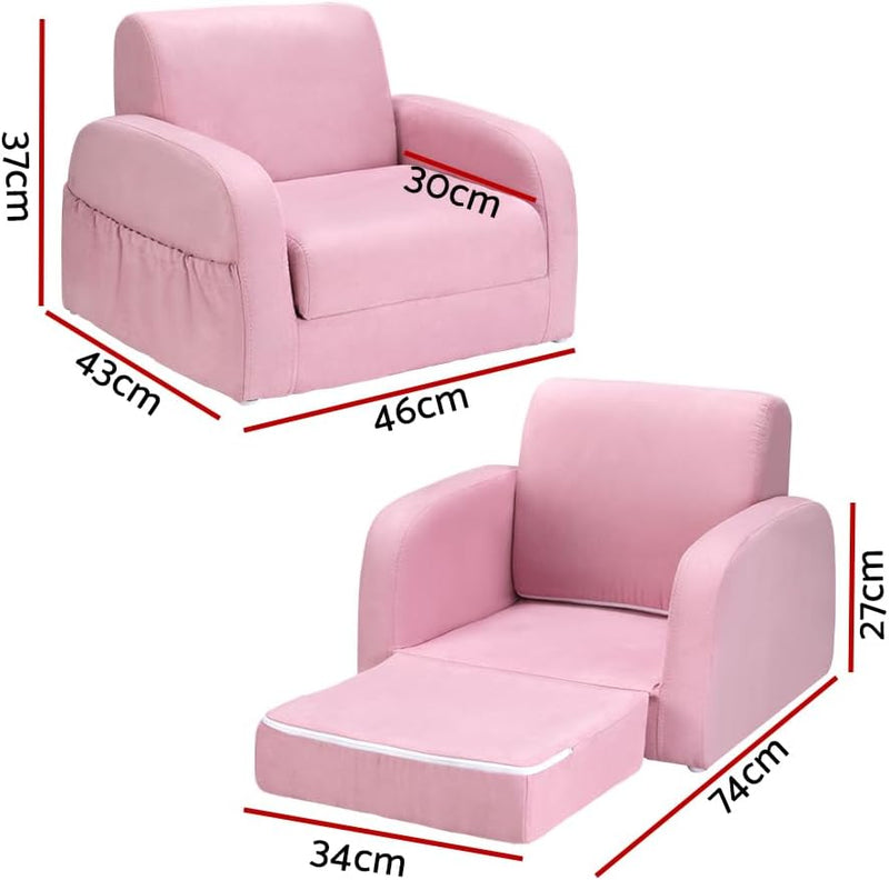 Keezi Kids Sofa 2-Seater Pink