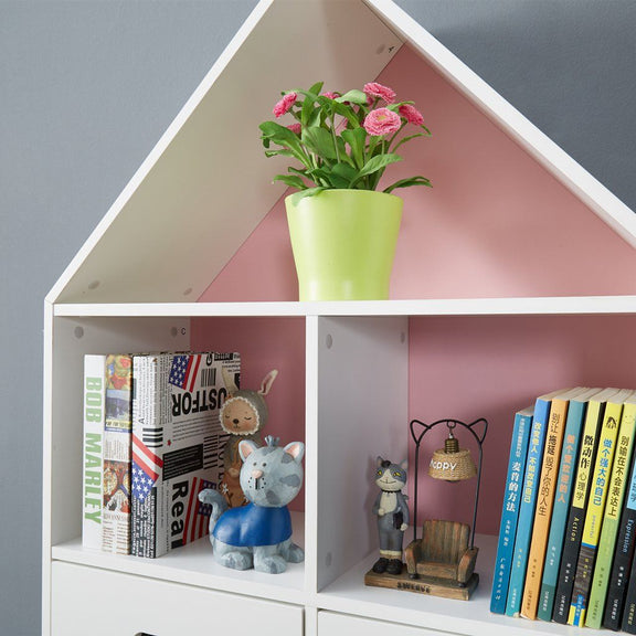 White Ivy Low Kids Bookcase & Storage Unit