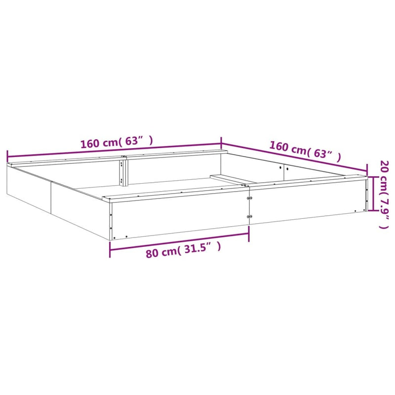 Square Solid Wood Pine Sandbox with Seats for Creative Play