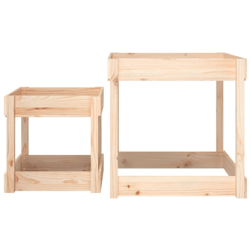 2PC Solid Wood Pine Sand Tables for Kids