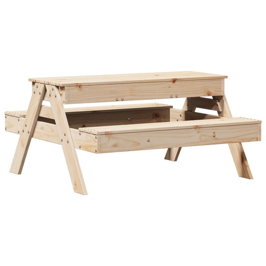 Kids' Picnic Table with Sandpit - Solid Pine Wood | Outdoor Fun and Play