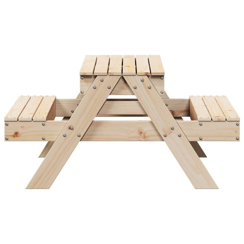 Kids' Picnic Table with Sandpit - Solid Pine Wood | Outdoor Fun and Play