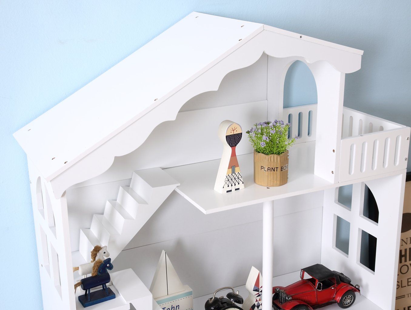 White Dollhouse Bookcase