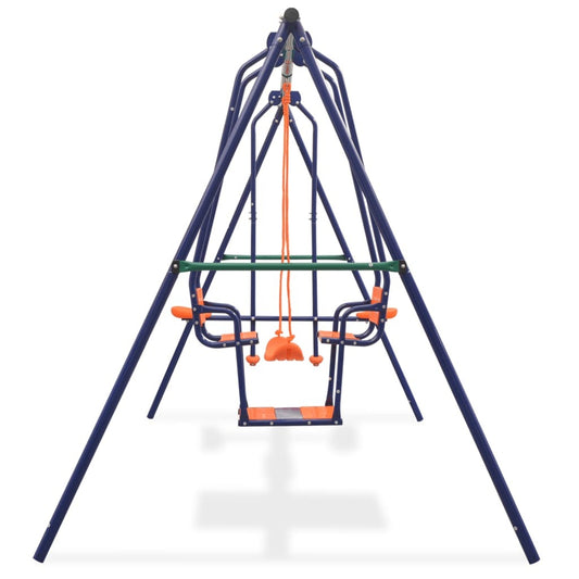 Kids' 5-Seat Swing Set | Sturdy Outdoor Playground Equipment in Vibrant Orange