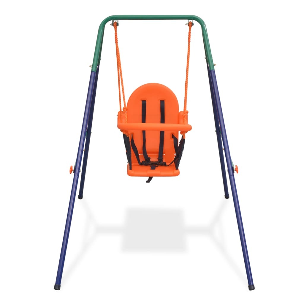 Toddler Swing Set with Safety Harness - Orange