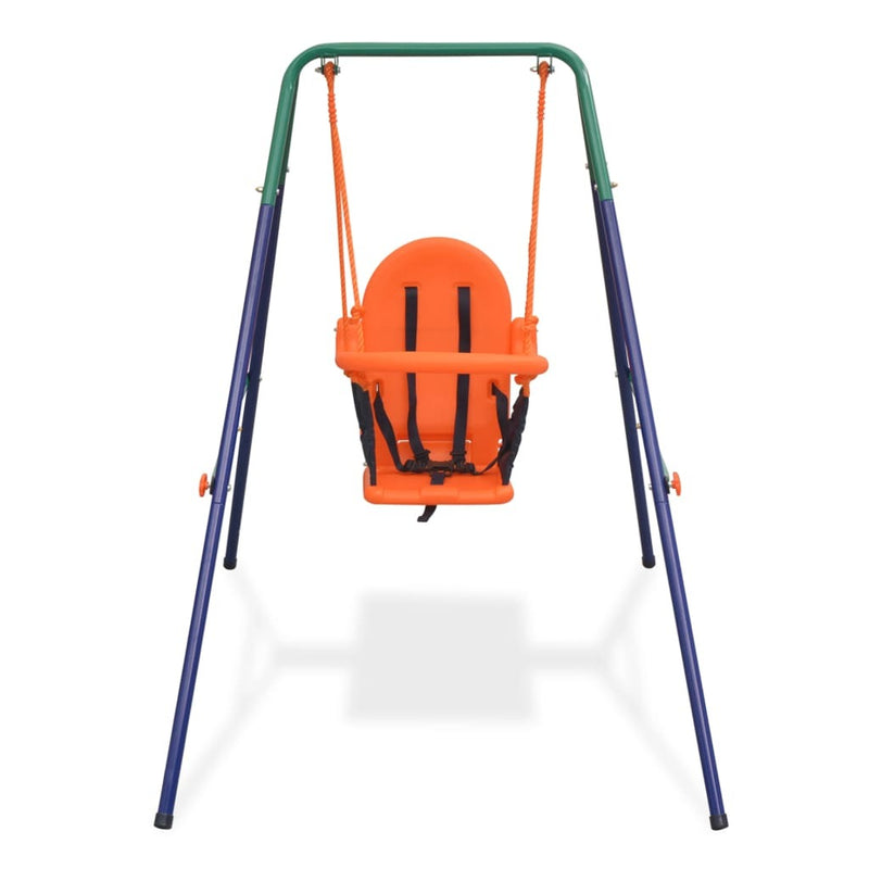 Toddler Swing Set with Safety Harness - Orange