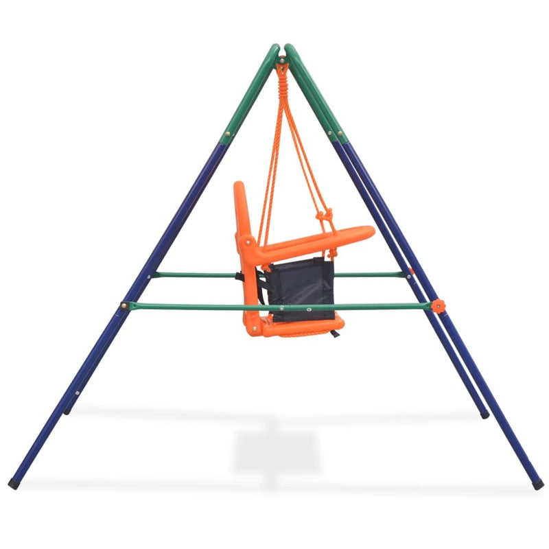 Toddler Swing Set with Safety Harness - Orange