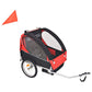 Kids' Bicycle Trailer Red & Black | 2-Seater | 30 kg Capacity