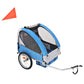 Kids' Bicycle Trailer Grey & Blue | 2-Seater | 30kg Capacity