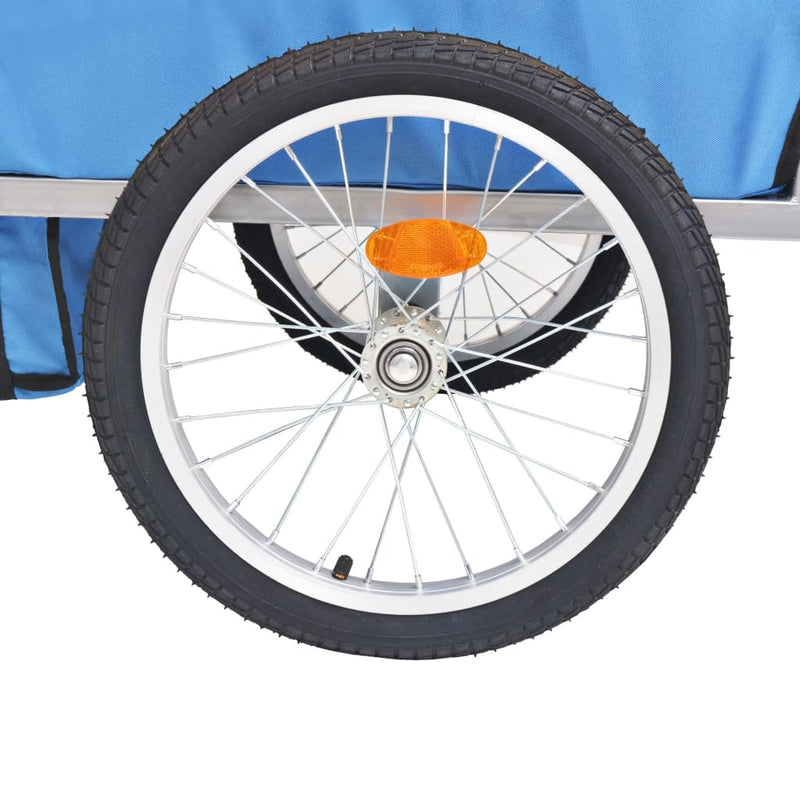 Kids' Bicycle Trailer Grey & Blue | 2-Seater | 30kg Capacity