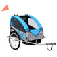 2-in-1 Kids Bicycle Trailer & Stroller - Blue and Grey | Versatile Child Transport