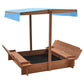 Wooden Sandbox with Roof