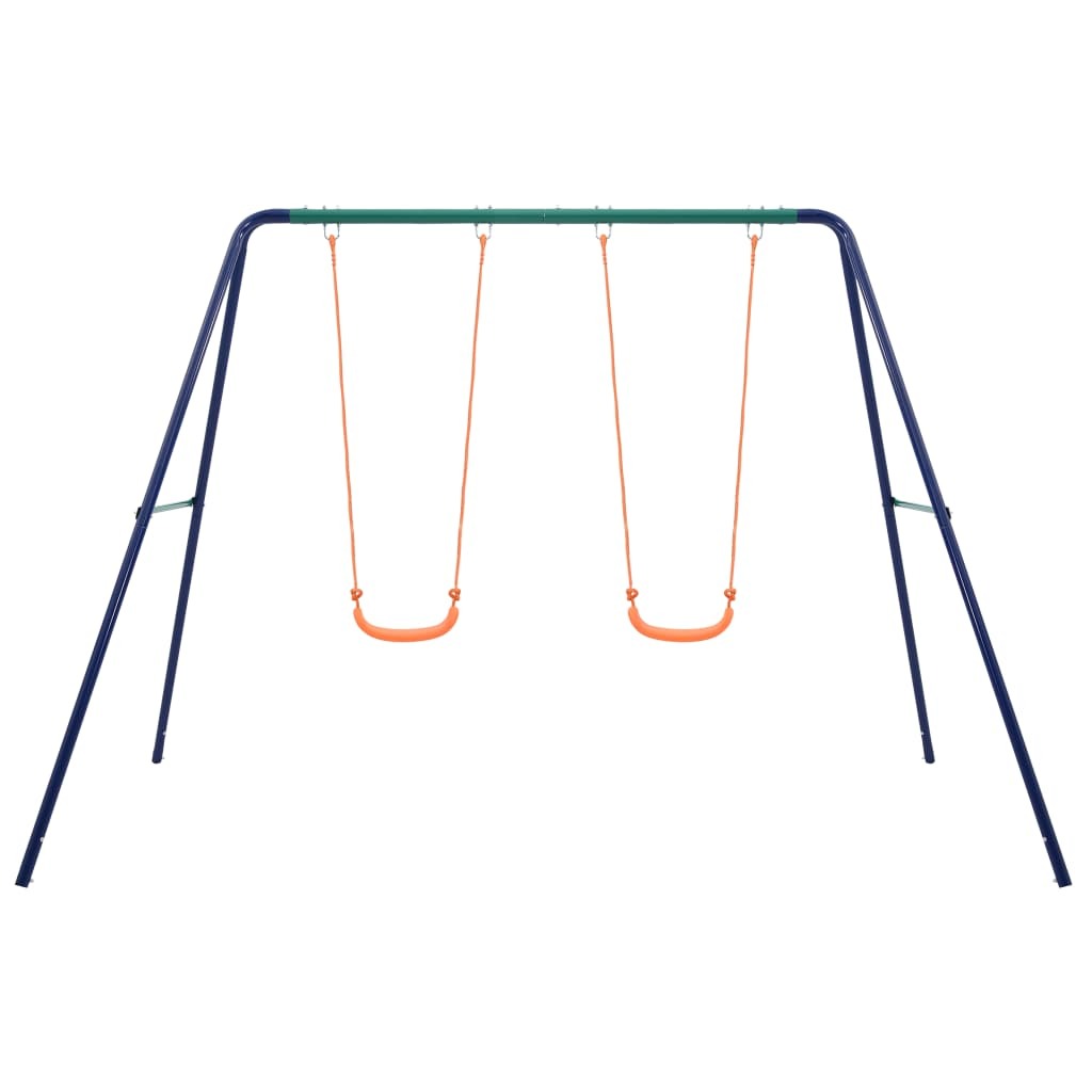 Swing Set with 2 Seats Steel - Durable & Weather-Resistant Outdoor Fun