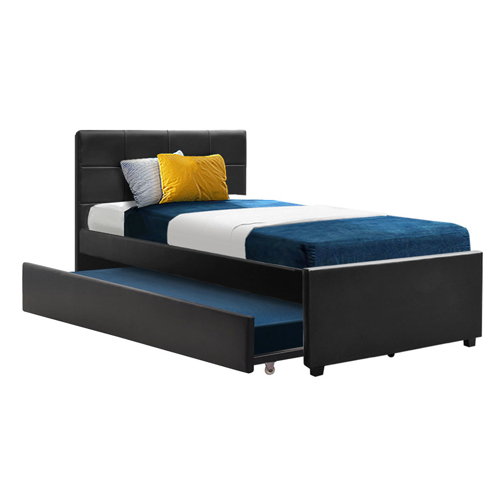 Artiss King Single Bed Frame with Trundle Daybed