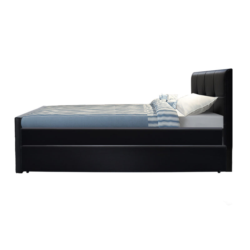 Artiss King Single Bed Frame with Trundle Daybed