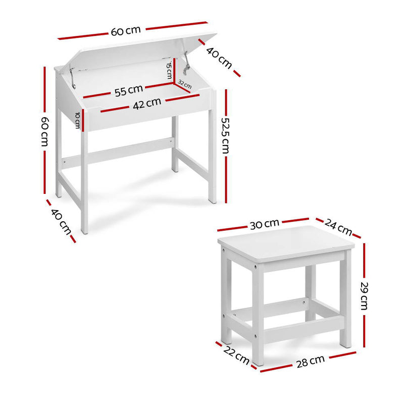 Keezi 2PCS Kids Table and Chair Set Activity Children Playing Toys Study Desk