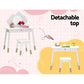 Keezi Kids Dressing Table Chair Set Vanity Makeup Wooden Leg Mirror Drawer WHITE