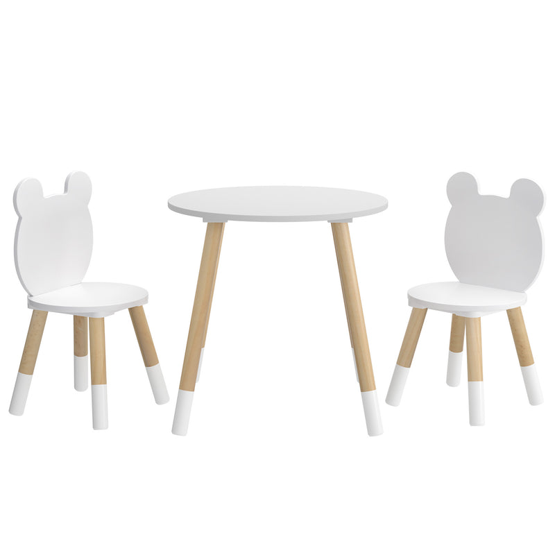 Keezi 3 Piece Kids Table and Chairs Set Activity Playing Study Children Desk