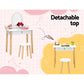 Keezi Kids Dressing Table Chair Set Vanity Makeup Mirror with Drawer and Wooden Legs