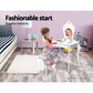 White Keezi Kids Princess Vanity Set - Dressing Table & Stool with Mirror