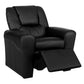 Keezi Kids Recliner Chair | Plush PU Leather Built-in Cup Holder Black