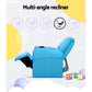 Kids Recliner Chair in Blue - Plush PU Leather Armchair