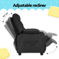 Keezi Kids Recliner Chair Black Velvet Sofa Lounge Couch Children Armchair