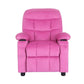 Keezi Kids Recliner Chair Pink Velvet Sofa Lounge Couch Children Armchair