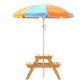 Keezi Kids Outdoor Table and Chairs Picnic Bench Set Umbrella