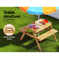 Keezi Kids Outdoor Table and Chairs Picnic Bench Set Umbrella