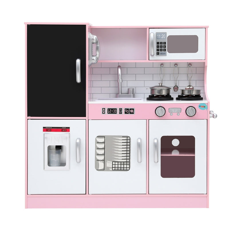 Keezi Kids Wooden Pretend Kitchen Play Set 80CM Pink