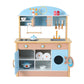 Keezi Kids Wooden Pretend Kitchen Play Set 80CM Blue