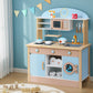 Keezi Kids Wooden Pretend Kitchen Play Set 80CM Blue