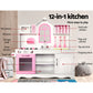 Keezi Kids Wooden Kitchen Play Set Pink