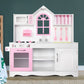 Keezi Kids Wooden Kitchen Play Set Pink