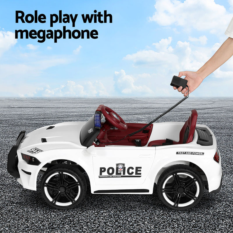 Kids Electric Ride On Car - Patrol Police Car Fun Police Toy Car