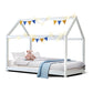 Artiss CASA Wooden Kids House Bed Frame White