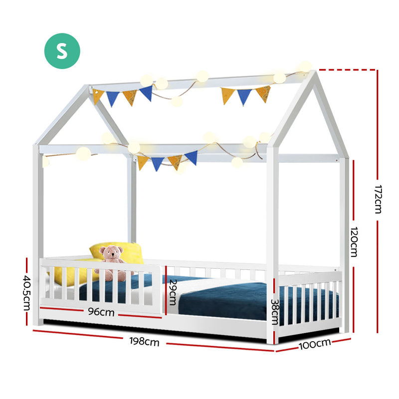 Artiss Wooden Kids House Bed Frame