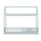 Artiss Bed Frame Wooden Kids House Frame Grey ROCK