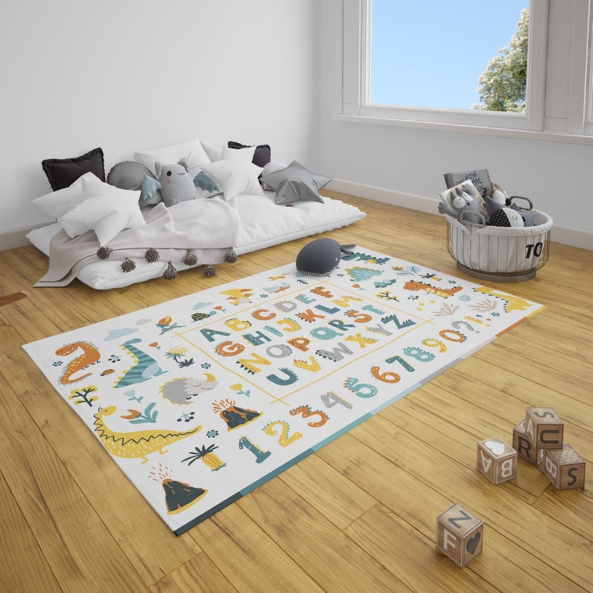 Kids Dino Alphabet Rug