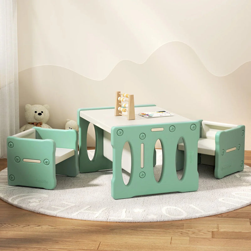 Keezi 3PCS Kids Table and Chairs Set